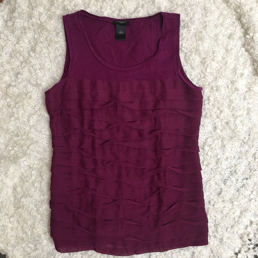 [Ann Taylor] Purple Ruffle Tank